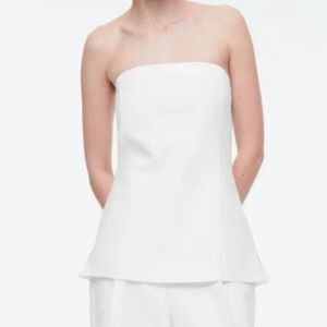 NWT COS White Linen Bustier Top